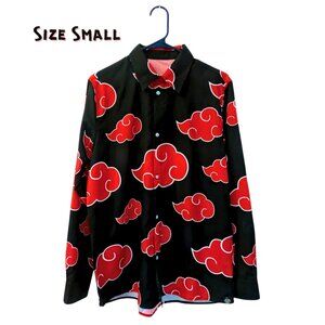 Anime Ape Akatsuki Cloud Button-Up Shirt Naruto Inspired – Small